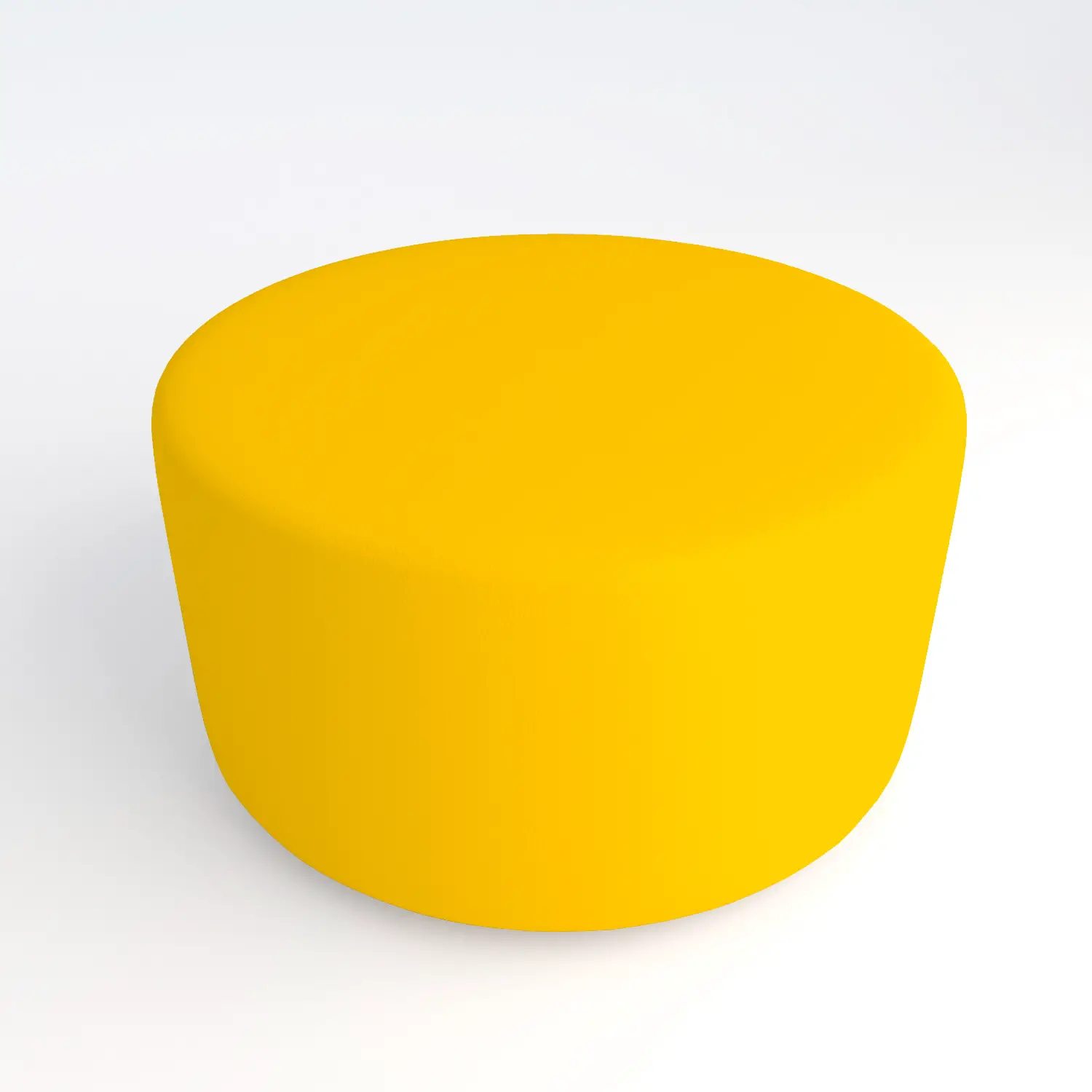 Pouf Ecopelle Ignifugo Tondo H 40 Giallo Per Ambienti Scolastici Innovativi - Salottini e arredi morbidi