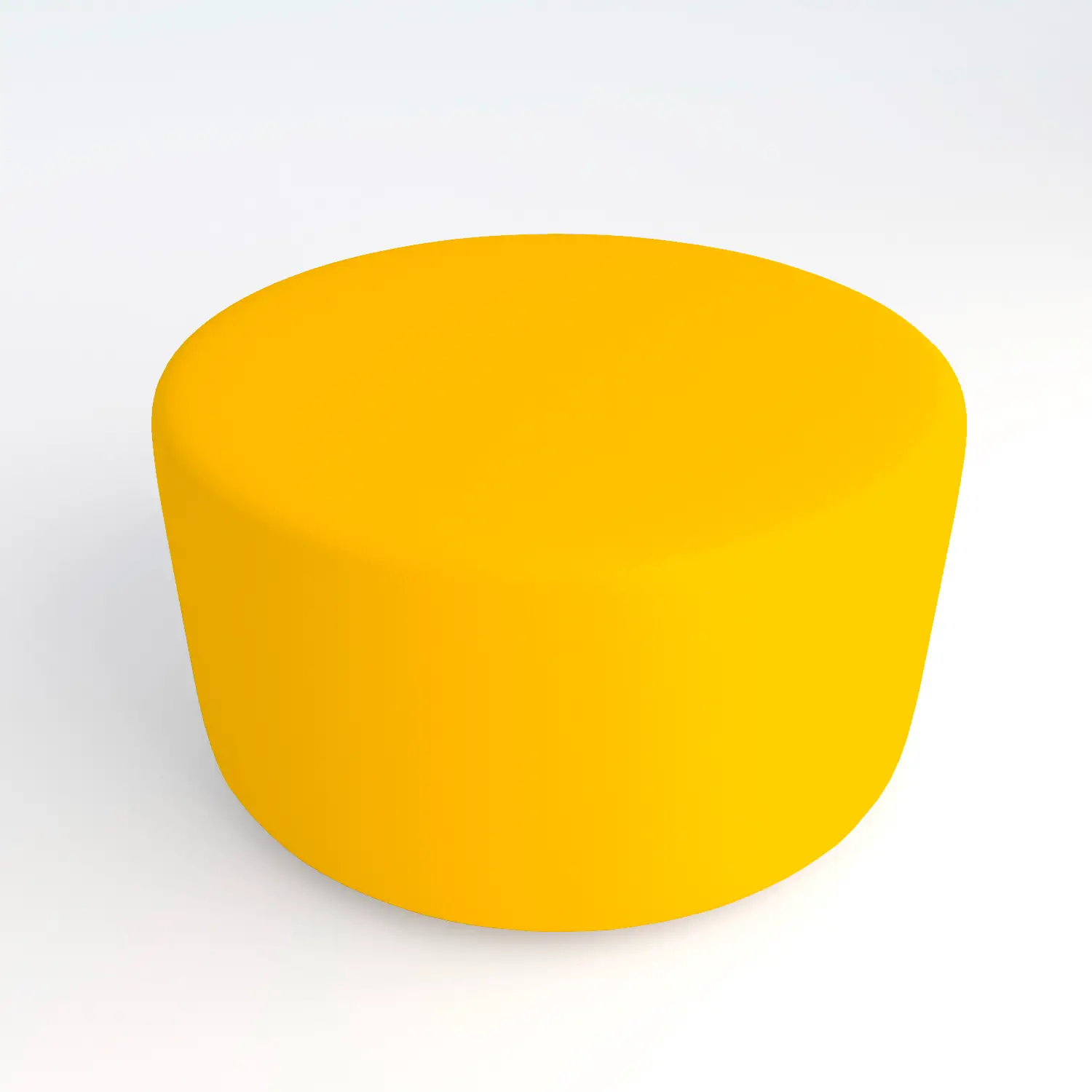 Pouf Ecopelle Ignifugo Tondo H 46 Giallo Per Ambienti Scolastici Innovativi - Salottini e arredi morbidi