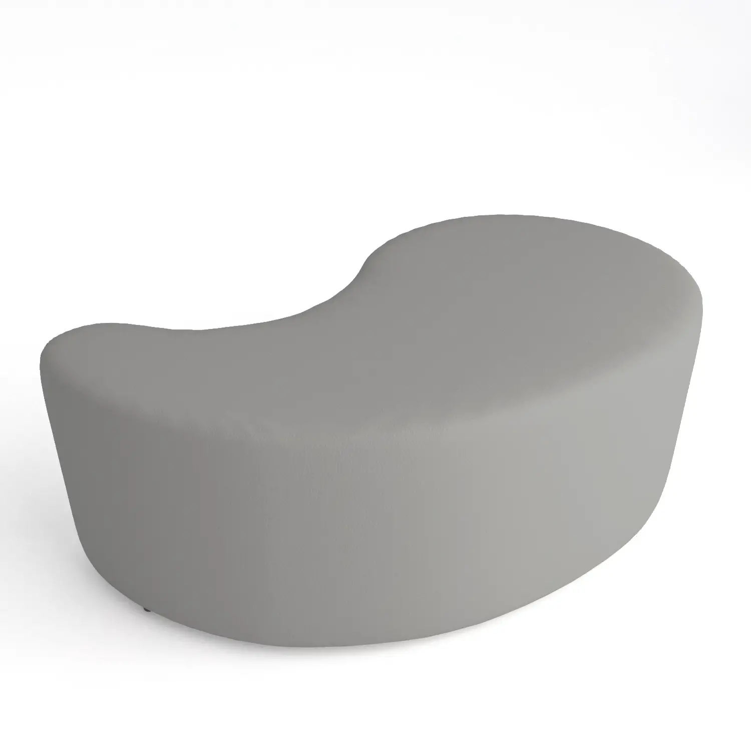 Pouf Virgola in Ecopelle Ignifuga Grigio H 40 cm – Conforme CAM - Salottini e arredi morbidi