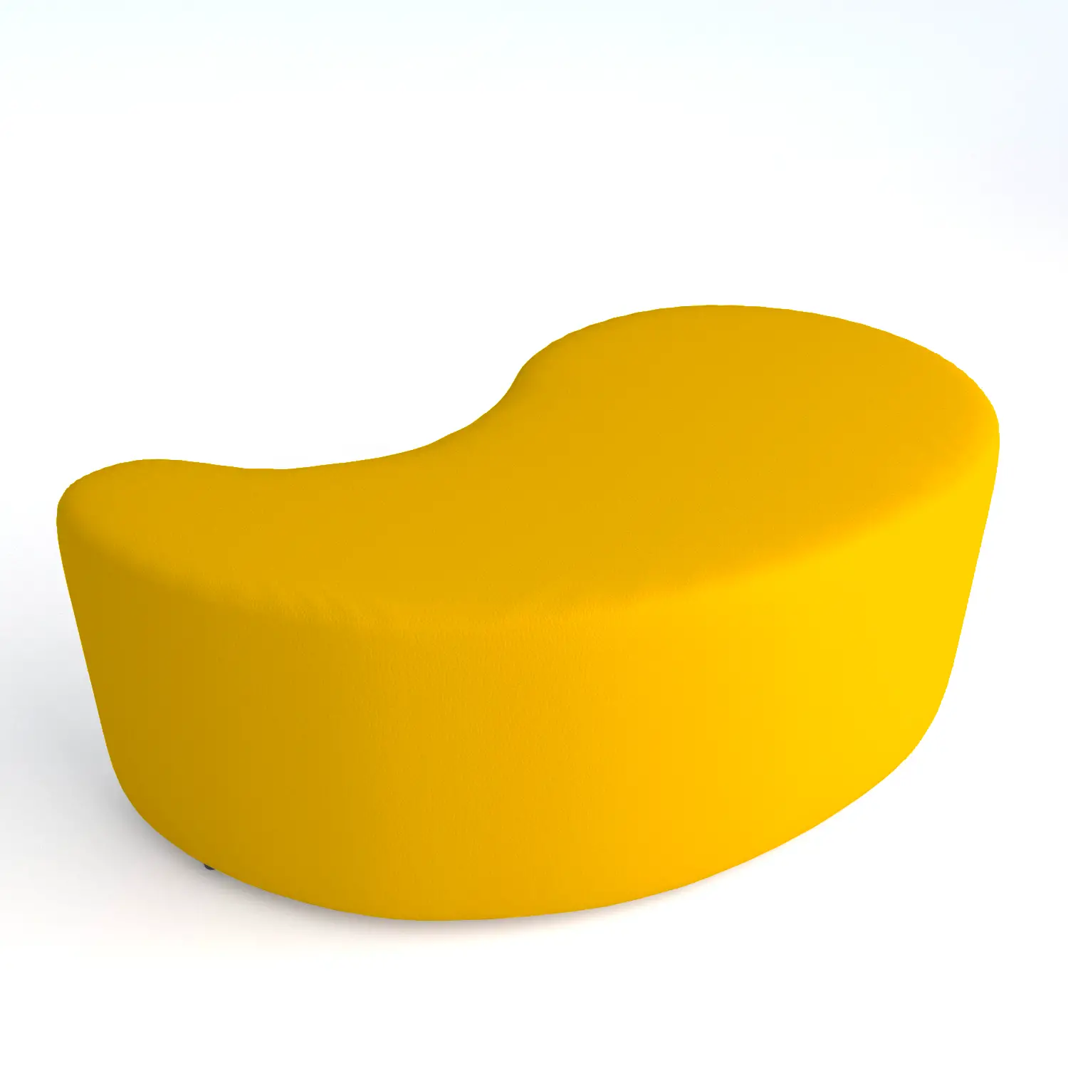 Pouf Ecopelle Ignifugo Virgola H 46 Giallo Per Ambienti Scolastici Innovativi - Salottini e arredi morbidi