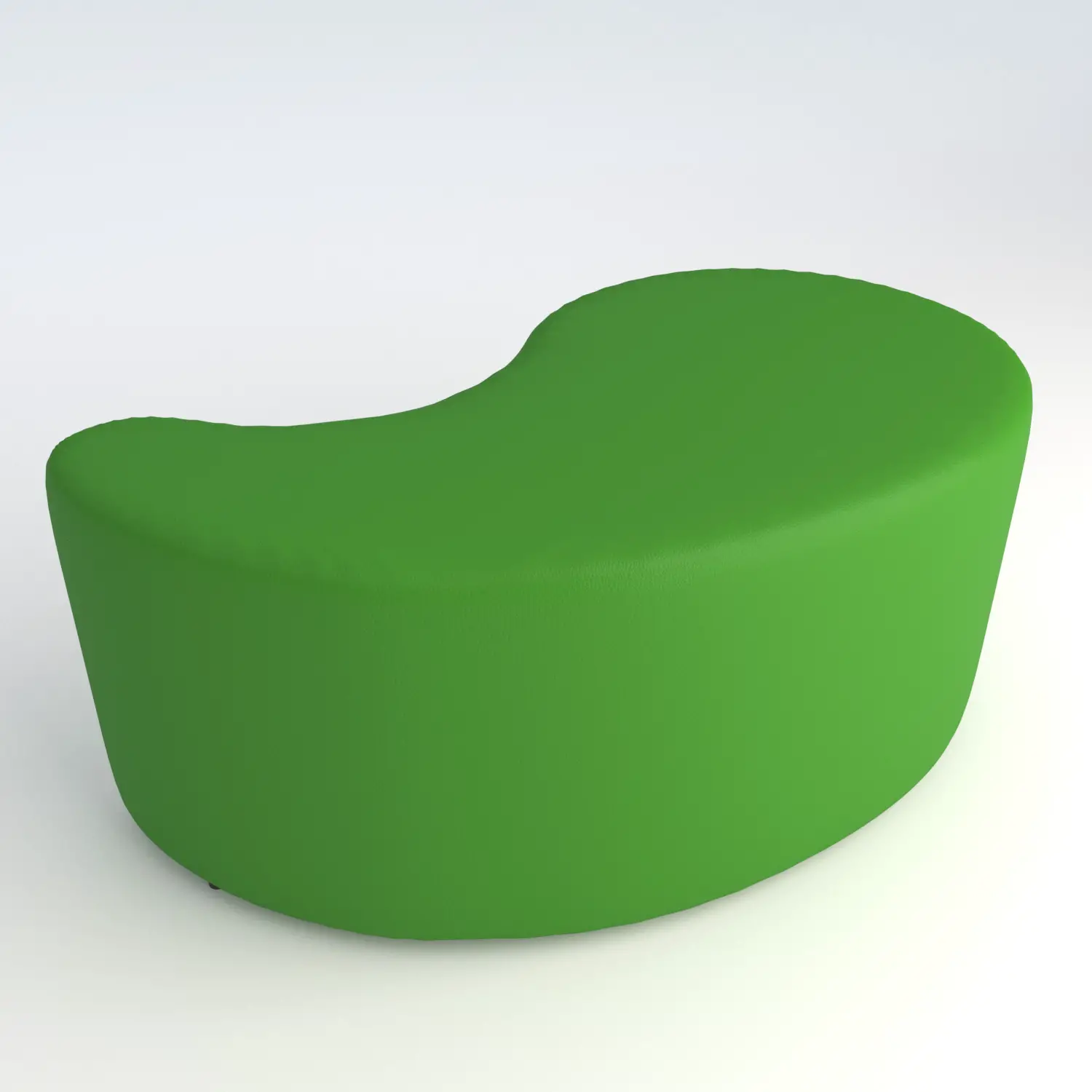 Pouf Ecopelle Ignifugo Virgola H 46 Verde Per Ambienti Scolastici Innovativi - Salottini e arredi morbidi