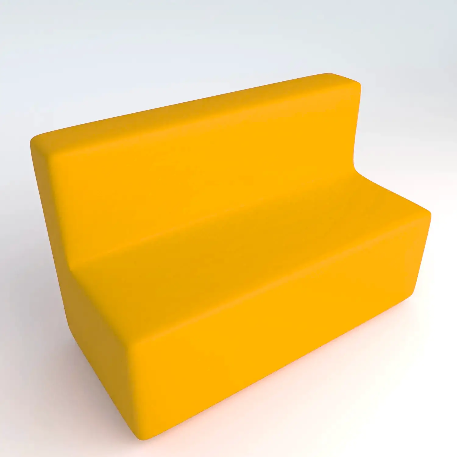 Divano 3 Posti in Ecopelle Ignifuga Giallo H 40 cm – Conforme CAM - Salottini e arredi morbidi