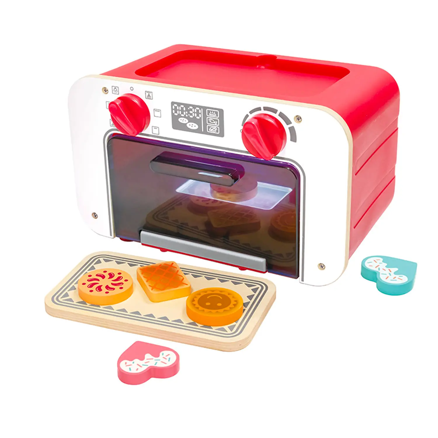 Fornetto Giocattolo in Legno con Luci, Suoni e Accessori – Hape - Alimenti, mercatini, stoviglie