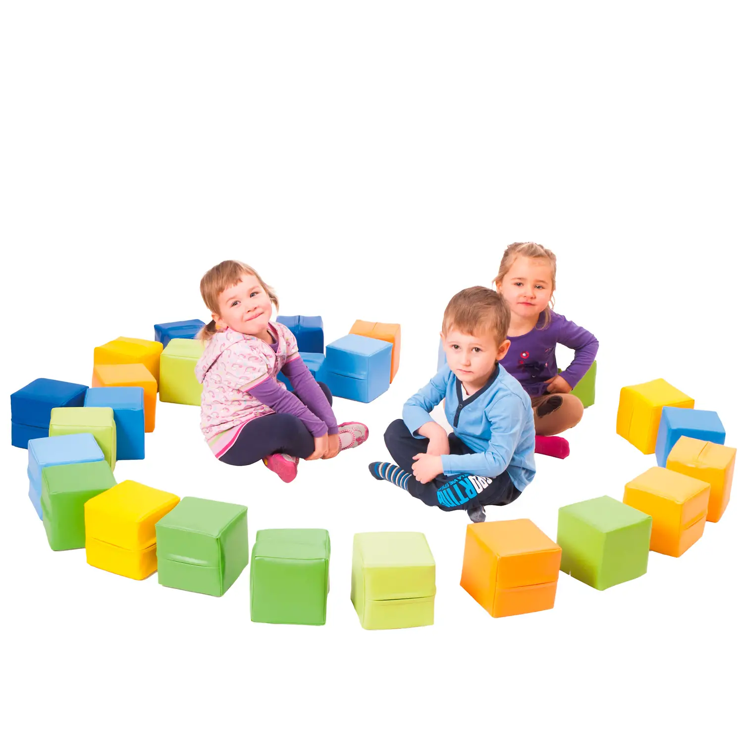 Cubi Morbidi Colorati per il Gioco e la Motricità - Set 27 Pezzi - Percorsi motori