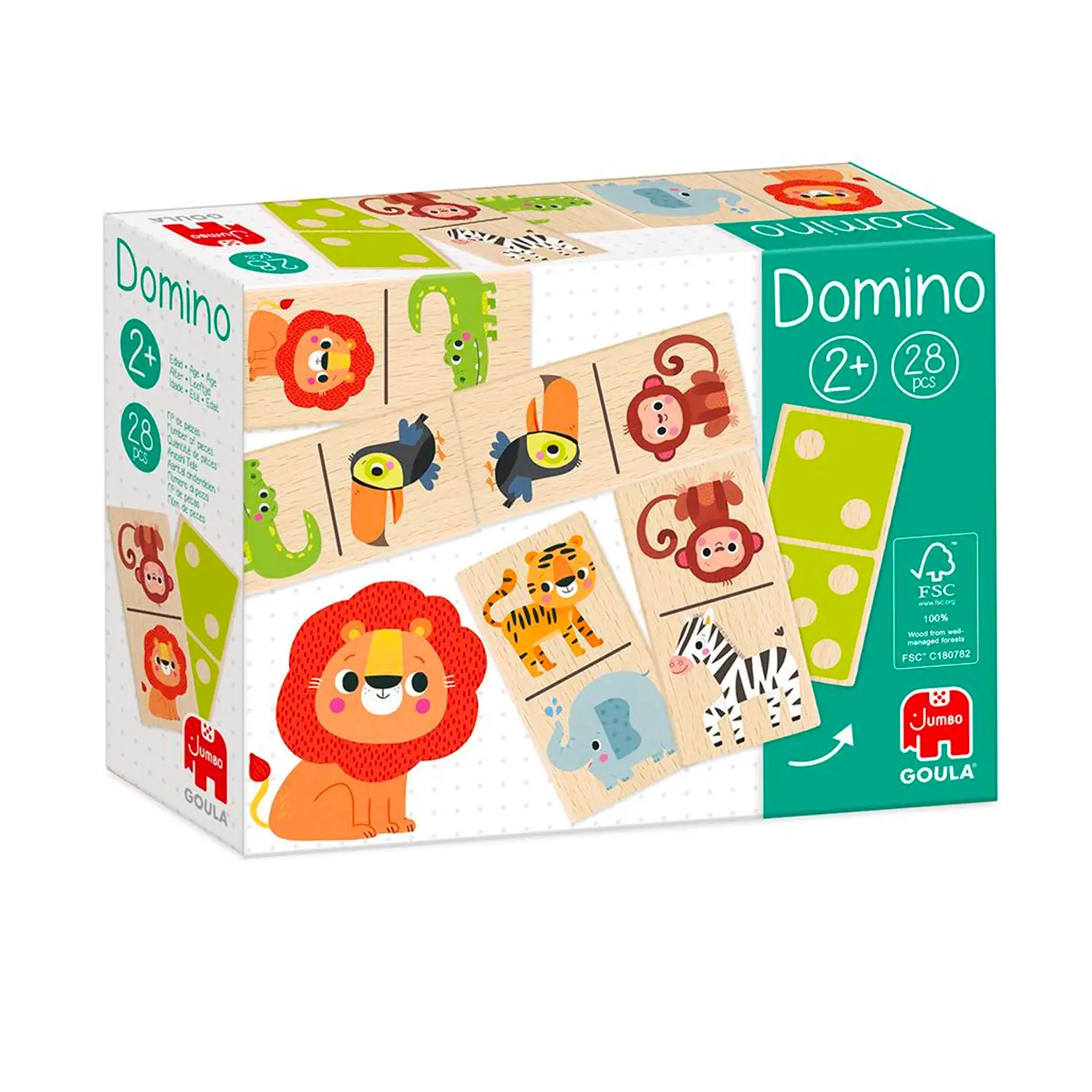 Domino Gigante in Legno – 28 Tessere - Memory e Domino