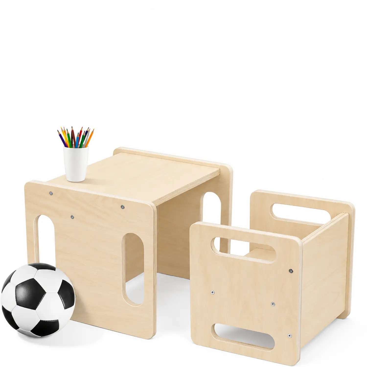 Set Tavolino e Sediolina in Legno per Bambini – Arredo per Asilo Nido e Scuola dell’Infanzia - Sedie in legno