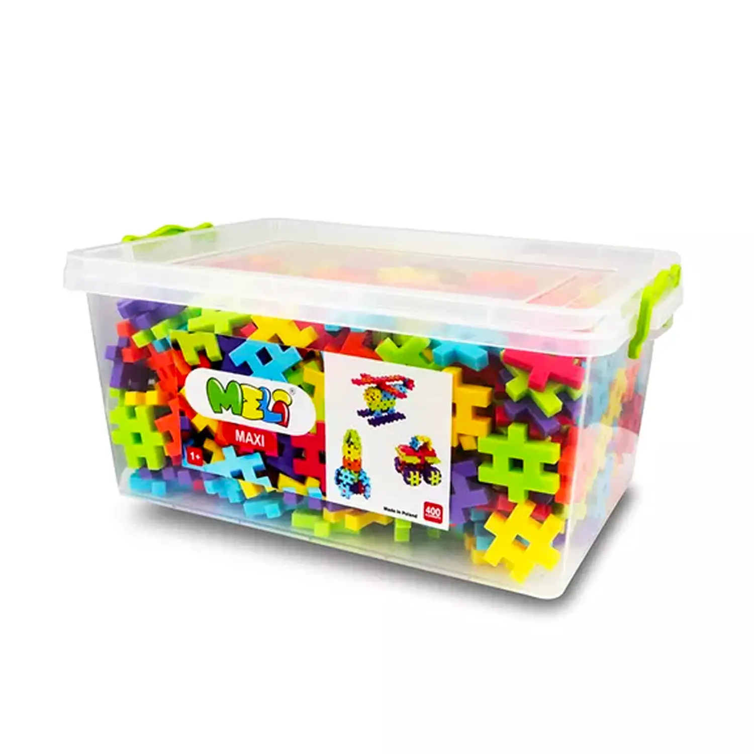 Costruzioni in Plastica Soft Touch Meli Maxi per Bambini dai 12 Mesi, Scatola 400 Pezzi - Costruzioni in plastica