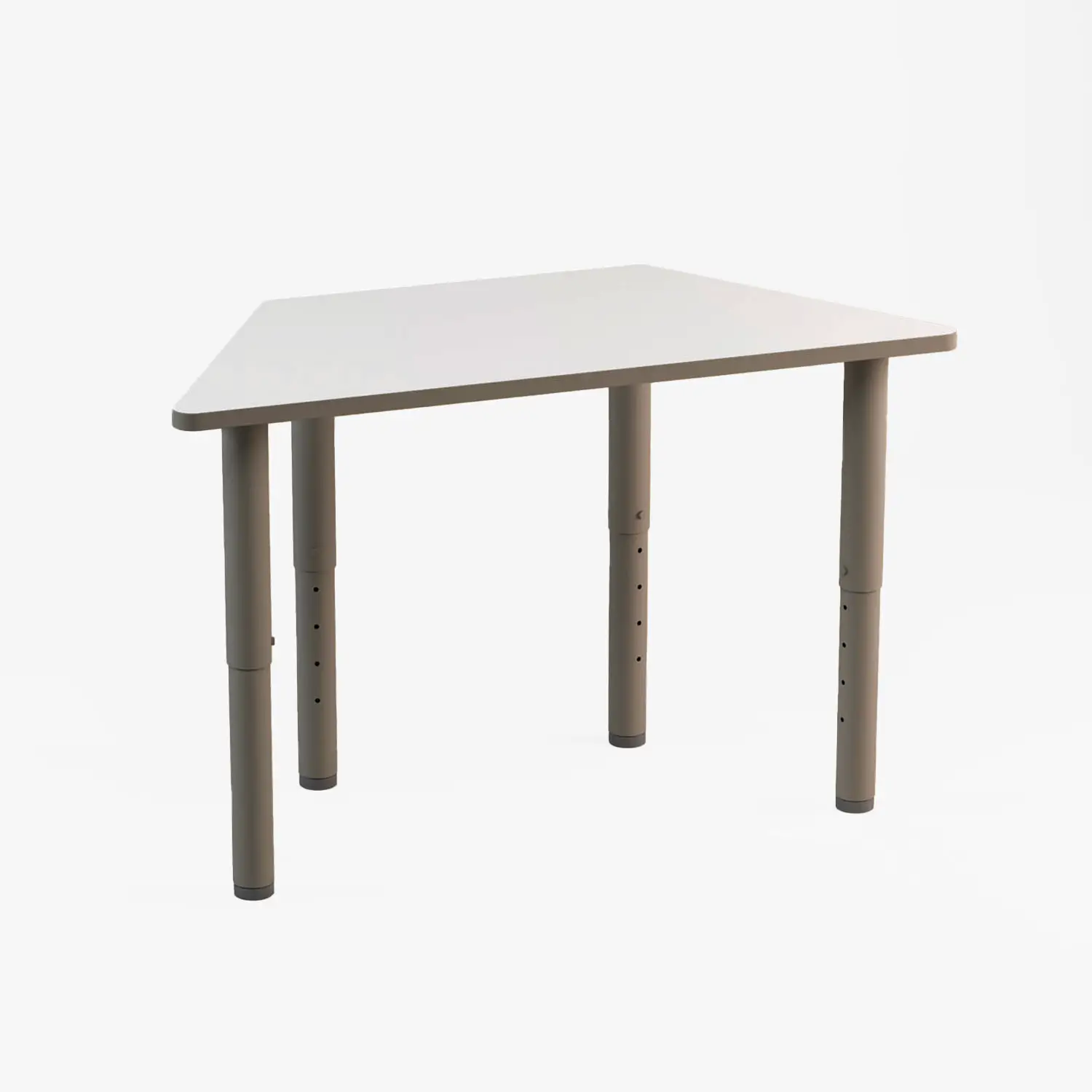 Tavolo Lynx a Trapezio Altezza Regolabile – Tavolo Modulare con Top Bianco CAM - Arredo serie Aula 3.0