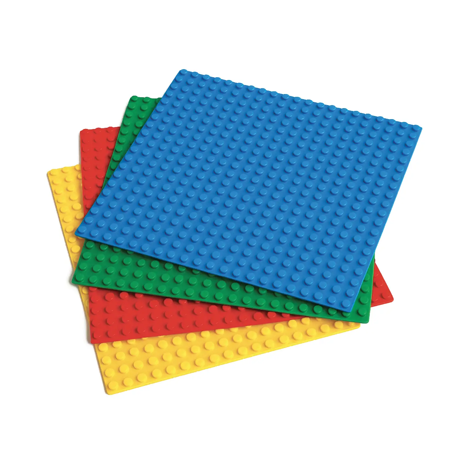 Basi Compatibili con Mattoncini Classici tipo Duplo®, Set 4 Colori cm.25x25 - Costruzioni in plastica