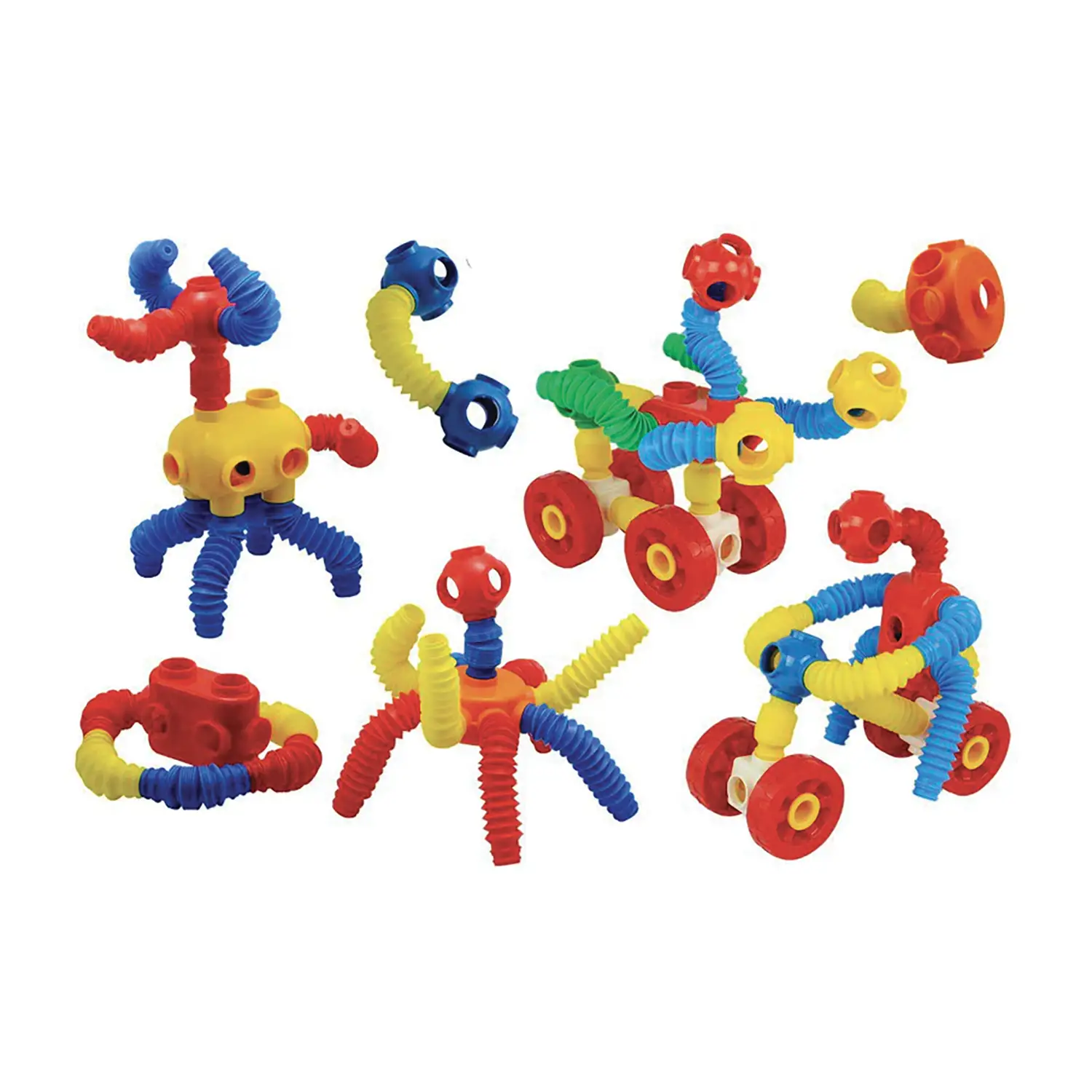 Tubi Flessibili con Ruote, 45 Pezzi per Costruzioni Dinamiche - Costruzioni in plastica