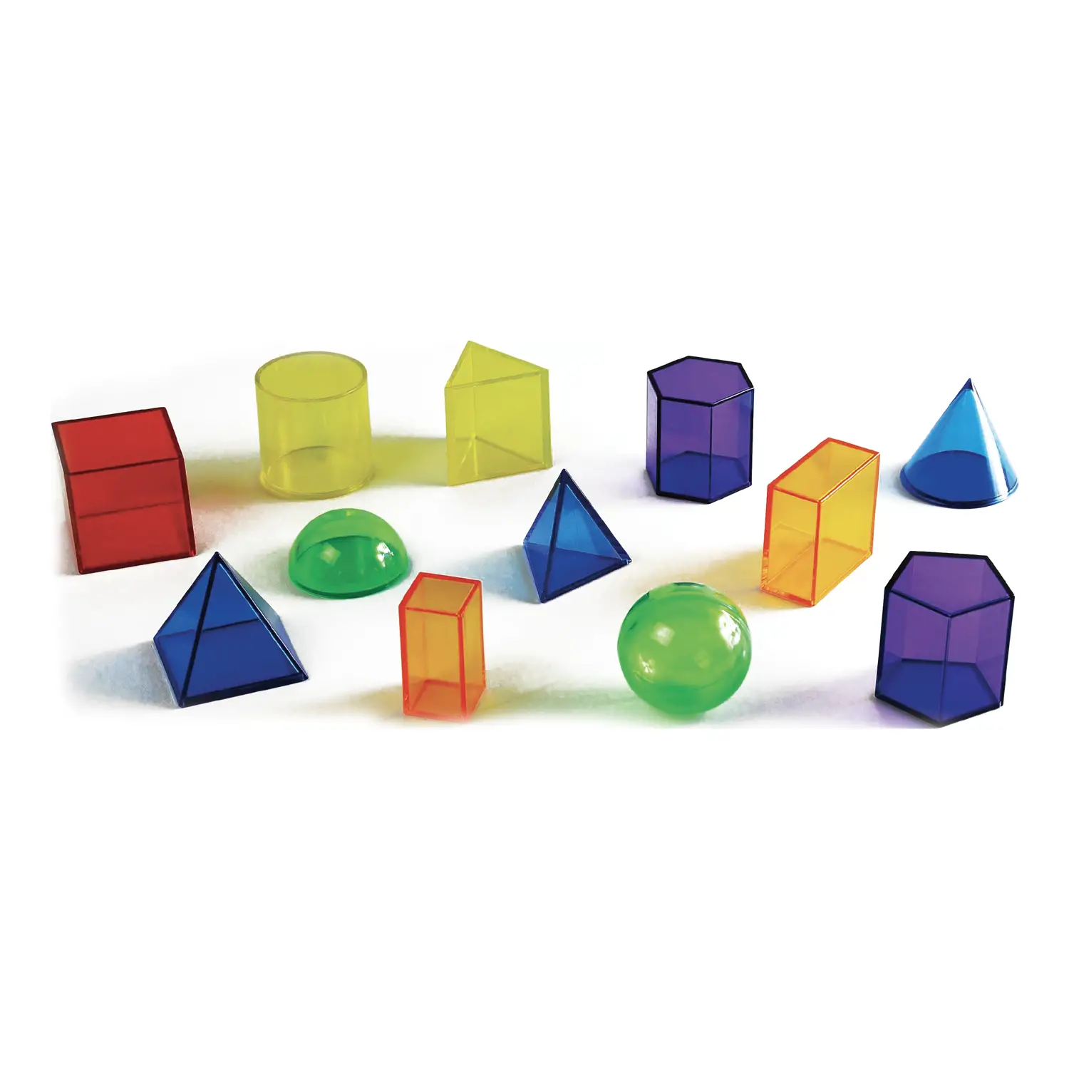Solidi Geometrici Traslucidi – 12 Pezzi da 10 cm - Geometria