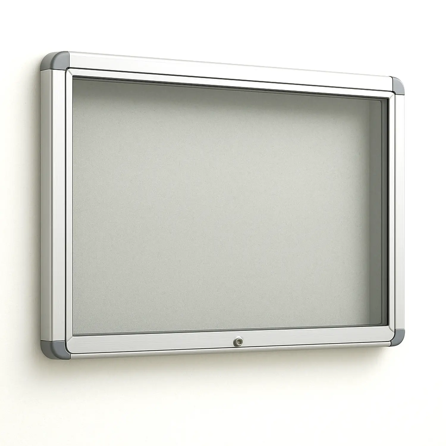 Bacheca magnetica cm 103x150 in alluminio con anta in vetro temperato e serratura - Lavagnette e carrelli