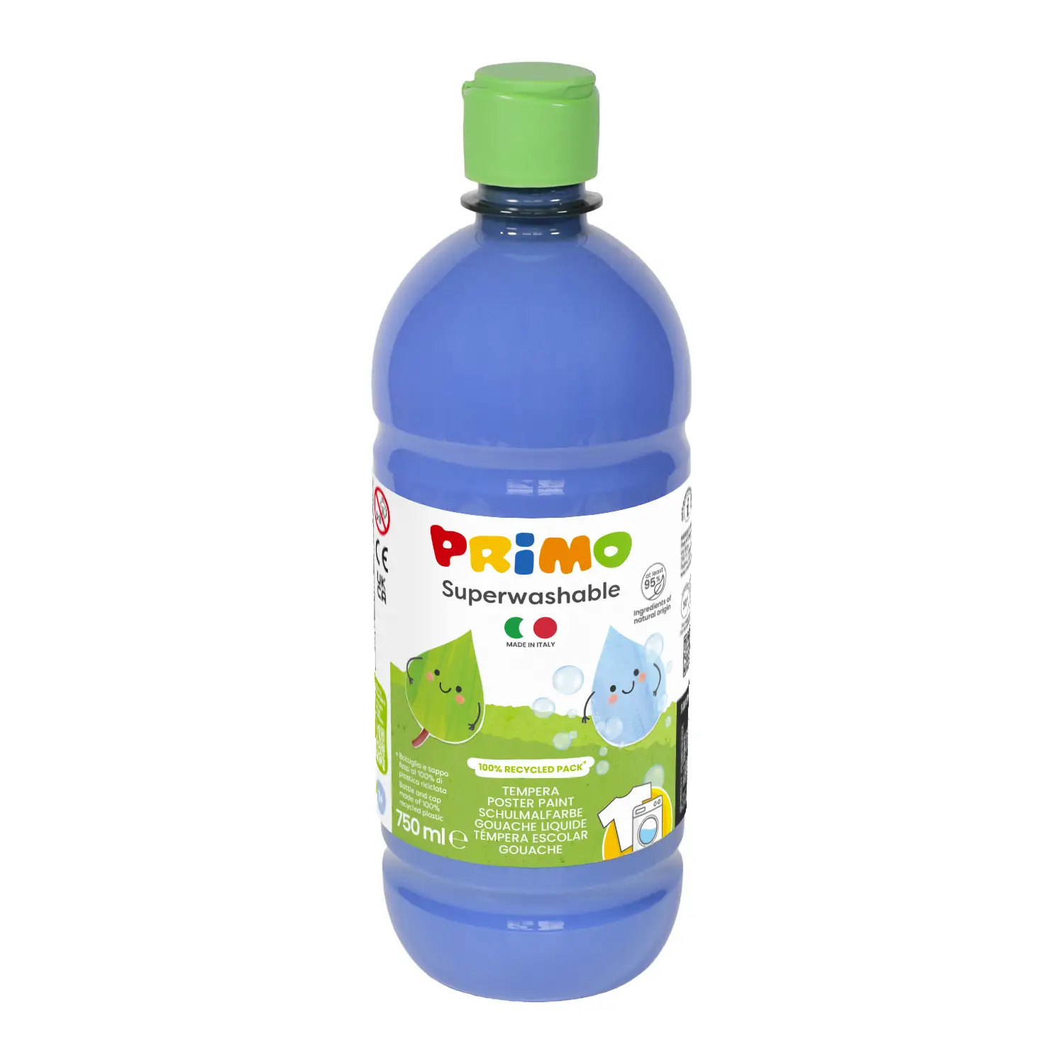 Tempera Super Lavabile Primo 750 ml Blu Oltremare - Tempere