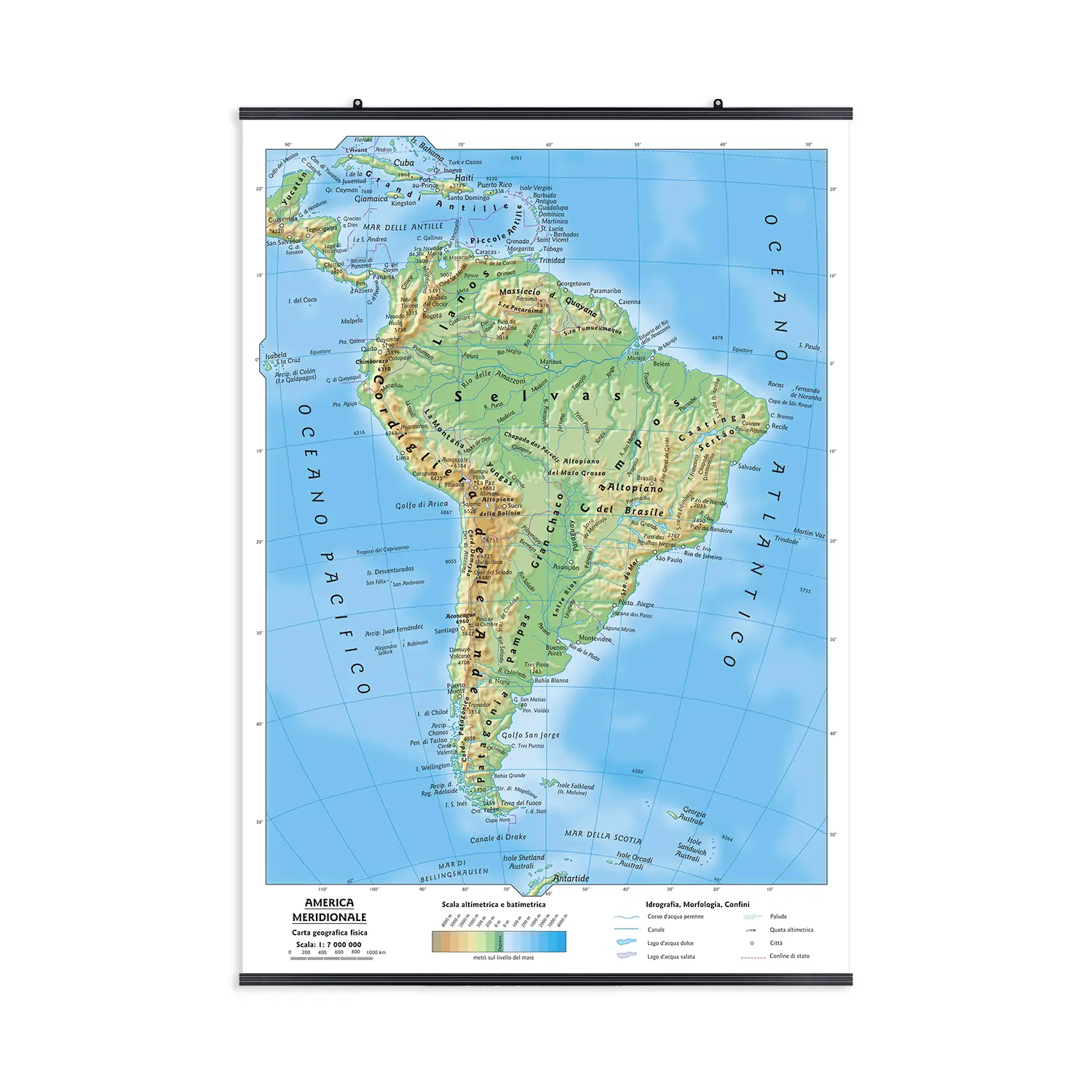 Carta Geografica America Meridionale - Geografia e scienze naturali