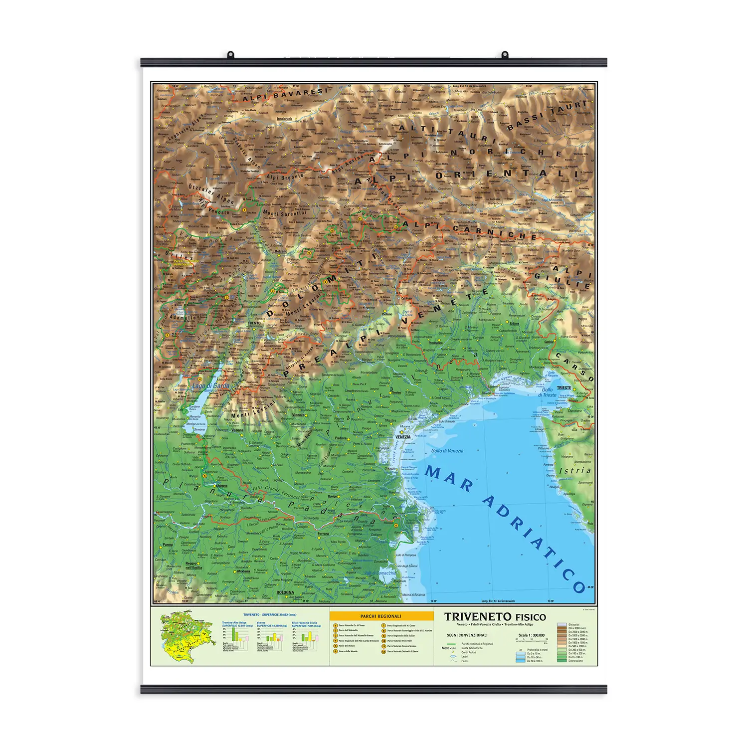 Carta Geografica Triveneto - Geografia e scienze naturali