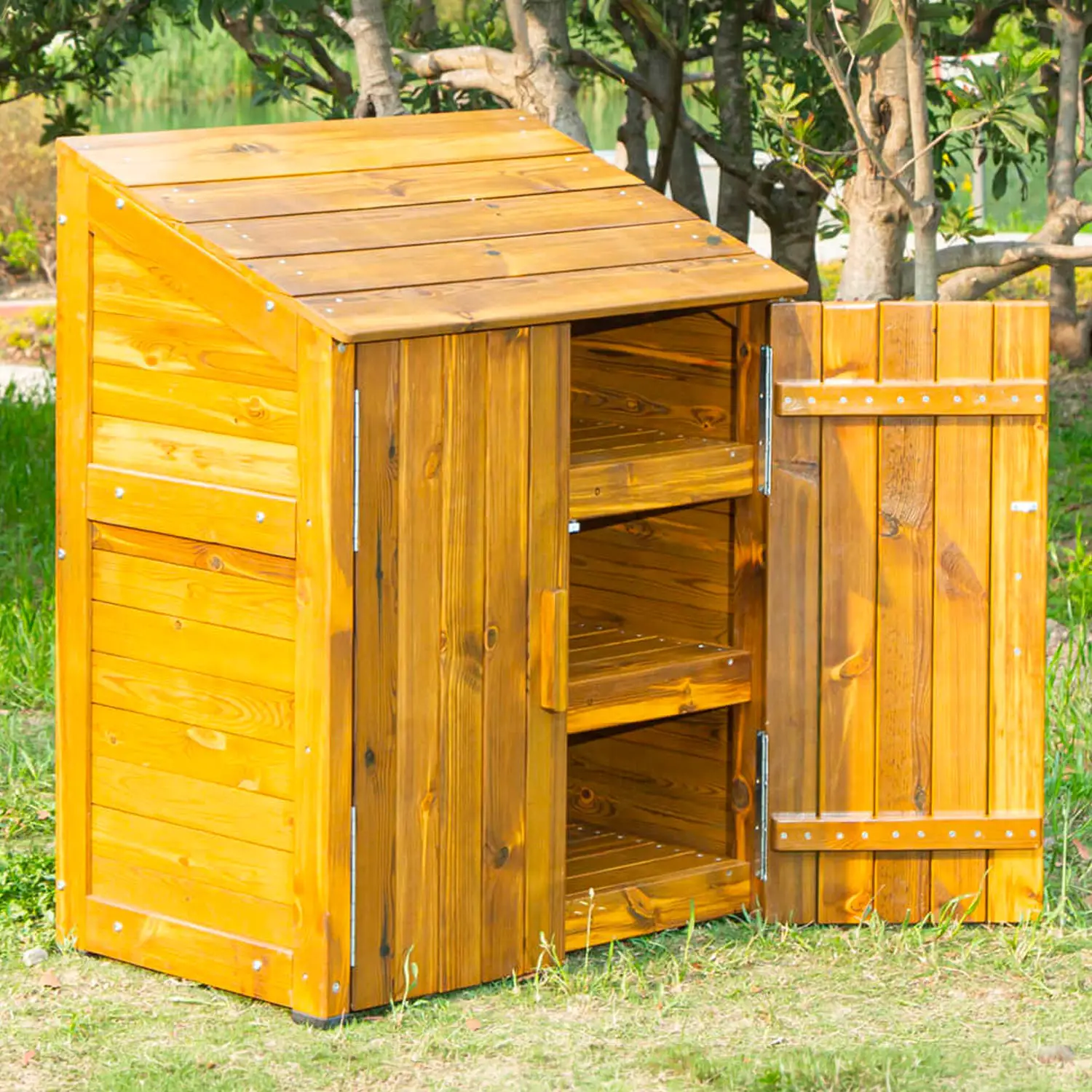 Armadietto in Legno da Esterni con Ante per Giochi e Accessori - Giardinaggio