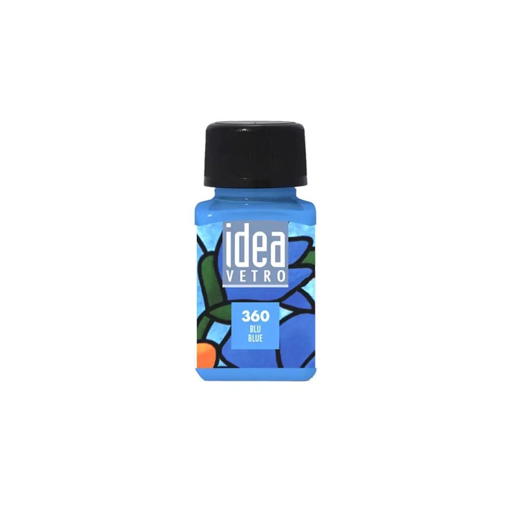 Colori per Vetro Maimeri 60 ml – Blu Trasparente e Luminoso - Colori per vetro e ceramica