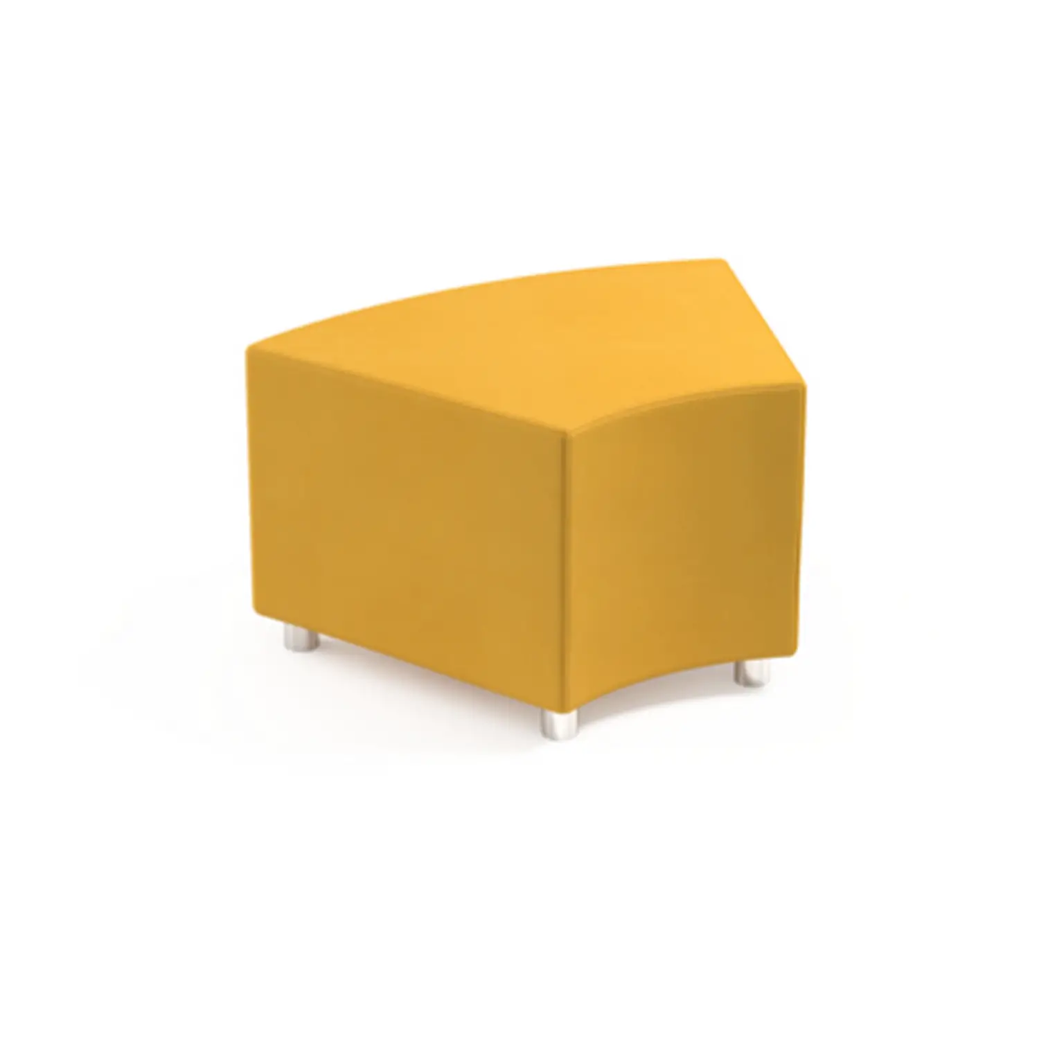 Pouff Angolare Giallo H 45 cm – Seduta Modulare per Scuole - Arredo scuola dell'obbligo