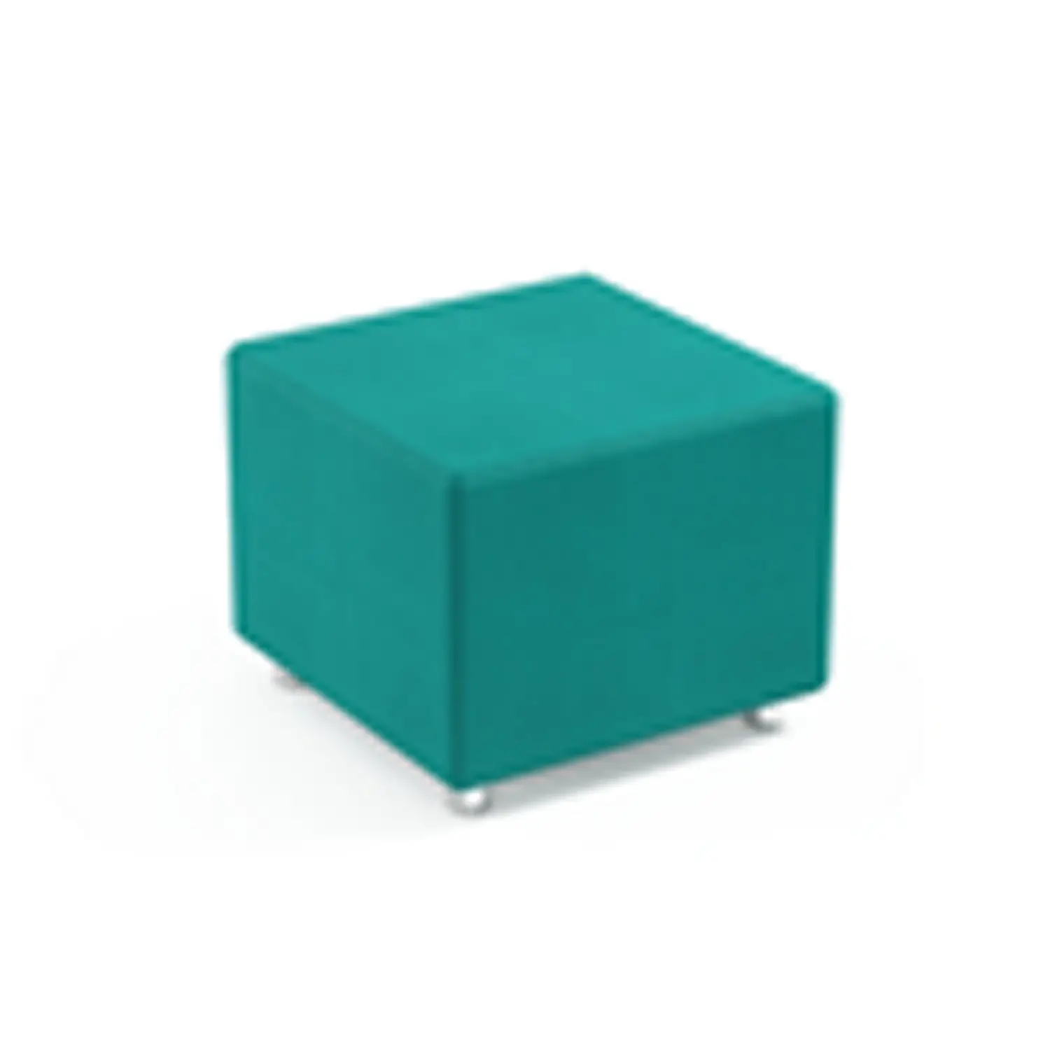 Pouff Quadrato H 45 Cm Verde Acqua Per Ambienti Scolastici Innovativi - Arredo scuola dell'obbligo