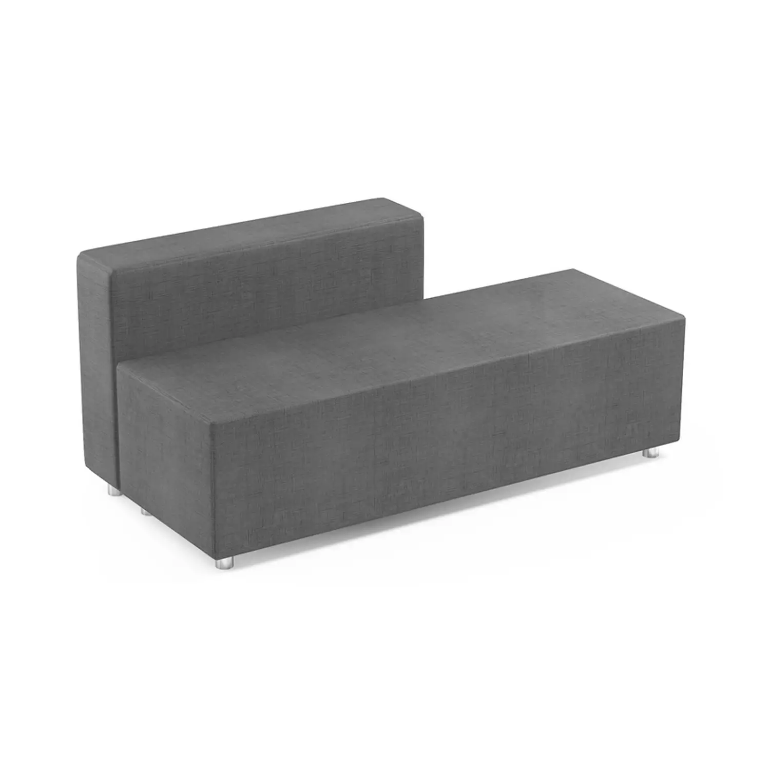 Pouff con Spalliera Grigio H 45 cm – Seduta Imbottita Modulare per Scuole - Arredo scuola dell'obbligo