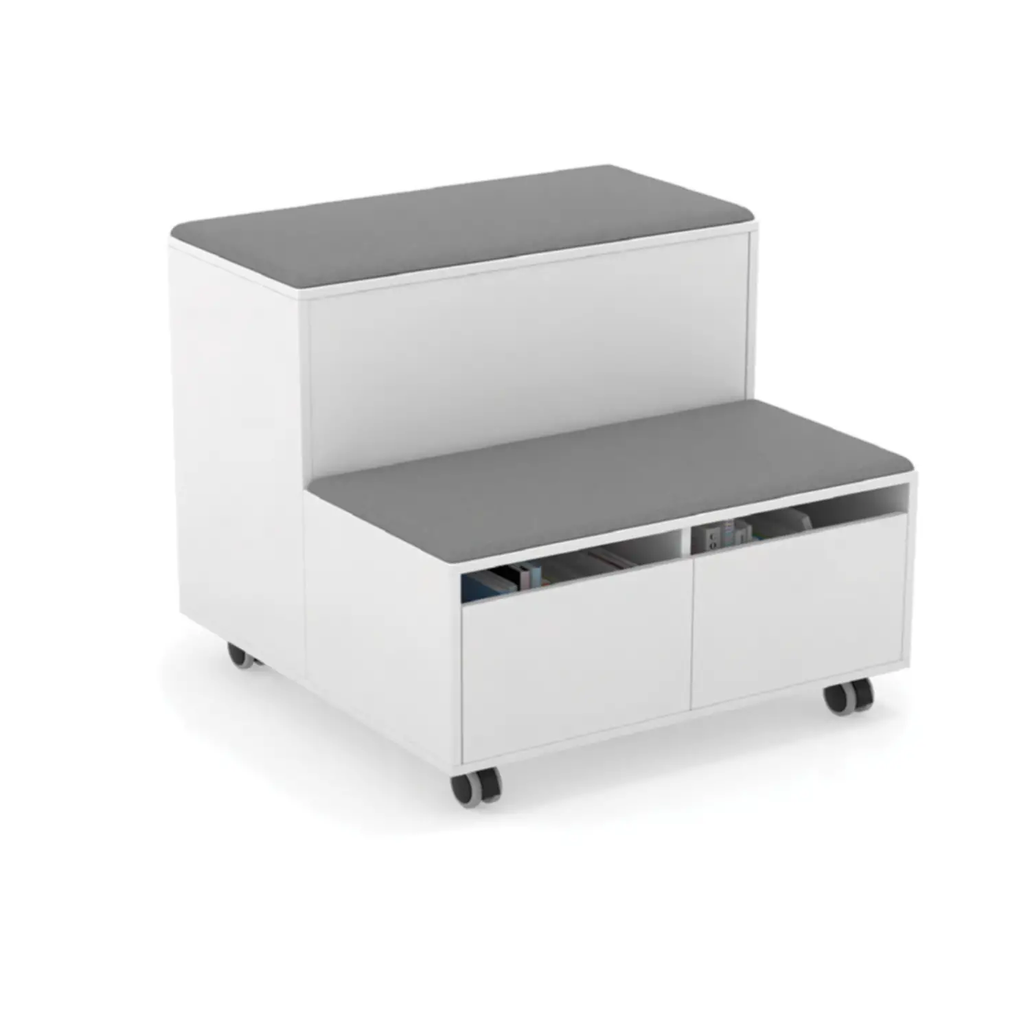 Mobile Combinato Move Bianco-grigio Per Ambienti Scolastici Innovativi - Arredo scuola dell'obbligo
