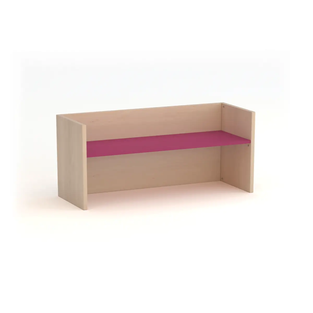 Panca Pluriuso Nido e Infanzia Kubò Betulla Seduta Fucsia - Conforme CAM - Arredo Nido e Infanzia