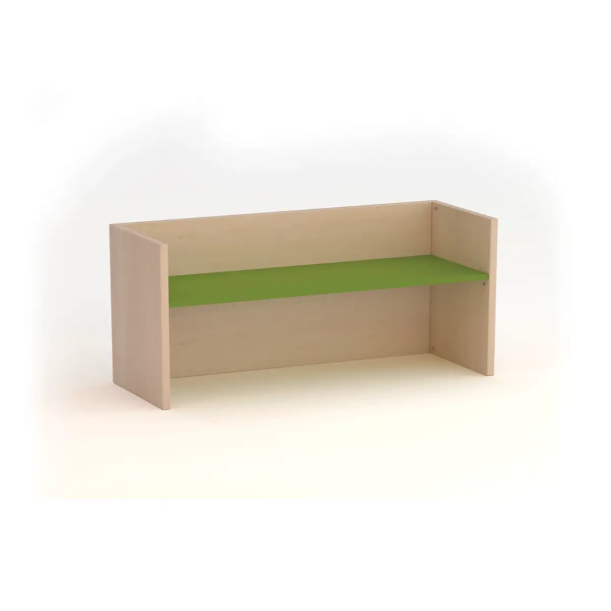 Panca Pluriuso Nido e Infanzia Kubò Betulla, Seduta Verde Kiwi - Conforme CAM - Arredo Nido e Infanzia