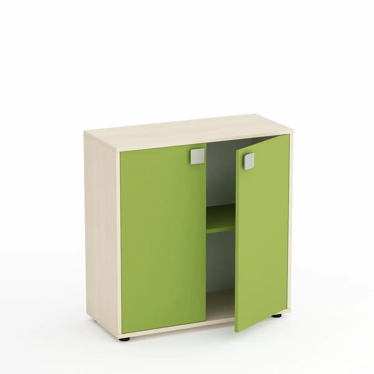 Mobile Kubò Betulla 2 Ante H 90 Cm. Verde Kiwi - Conforme CAM - Arredo Nido e Infanzia