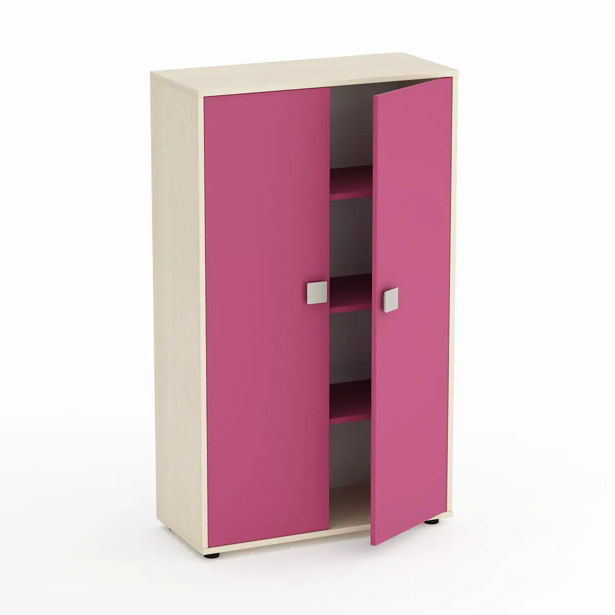 Mobile Scuola Infanzia Kubò Betulla 2 Ante H 150 cm. Fucsia - Conforme CAM - Arredo Nido e Infanzia