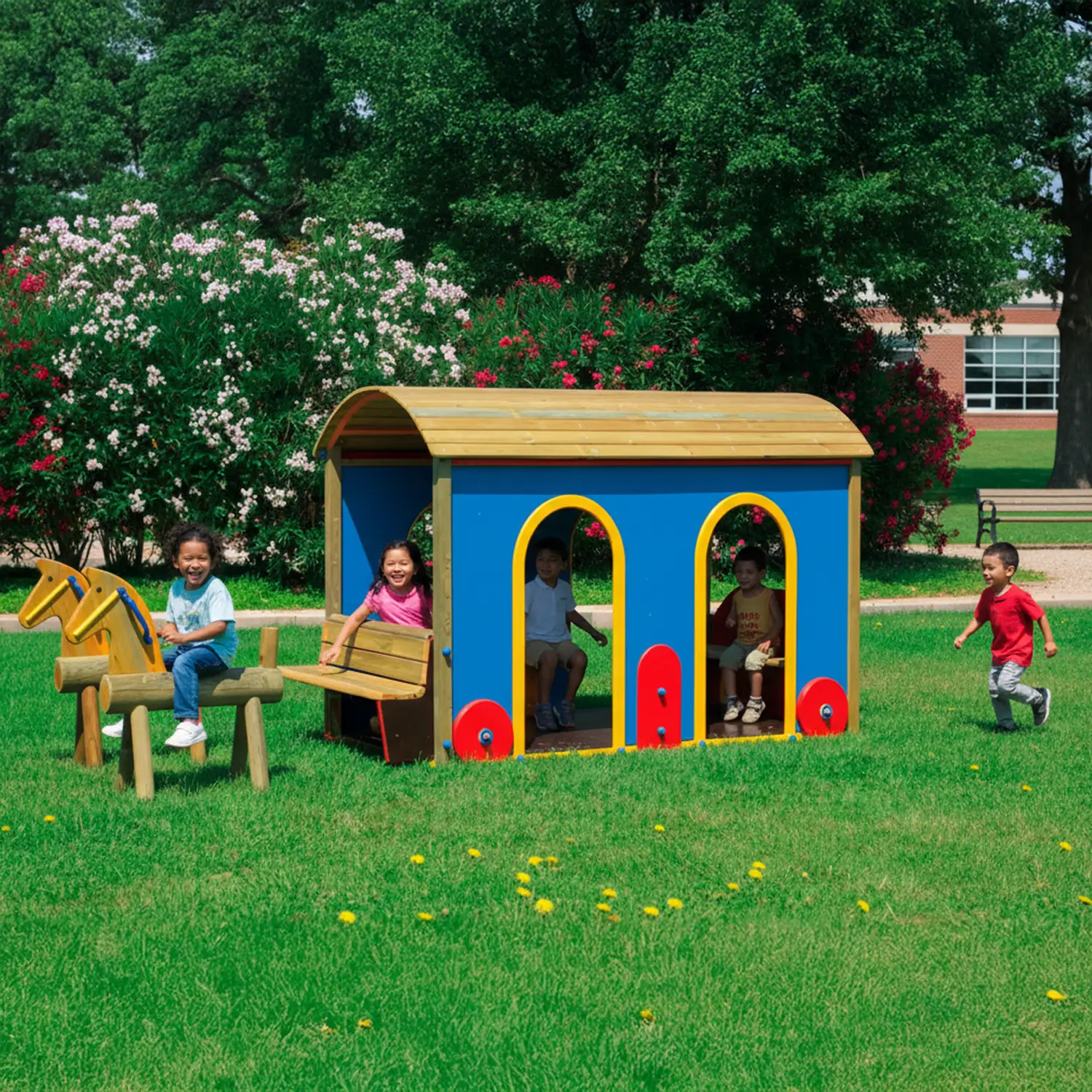 Carrozza Legno Far West, Gioco Da Esterno - Playgrounds e giostre