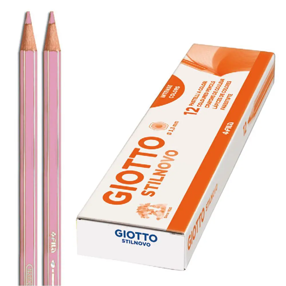 Pastelli a Matita Giotto Stilnovo – 12 Pezzi • Rosa - Pastelli