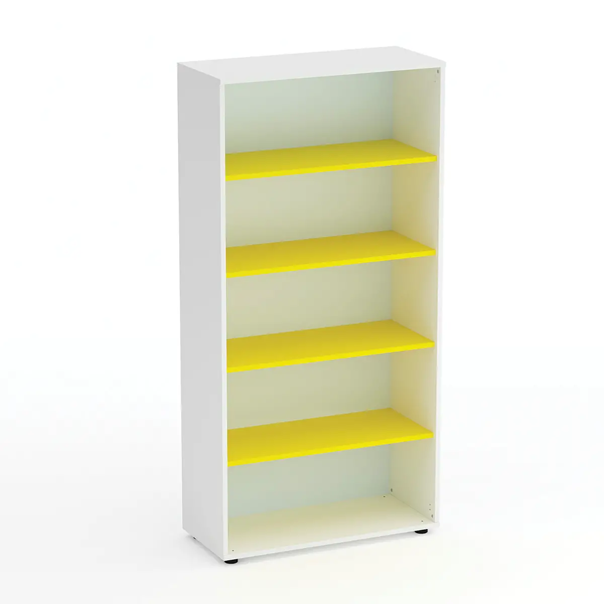 Mobile Scuola Kubò Bianco a Giorno H 180 cm. Ripiani Giallo - Arredo scuola dell'obbligo