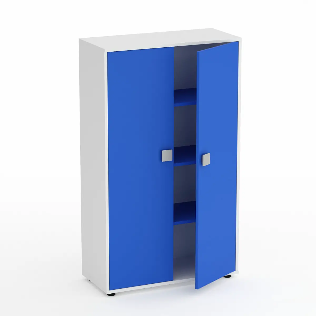 Mobile Scuola Kubò Bianco 2 Ante H 150 cm. Azzurro - Arredo scuola dell'obbligo