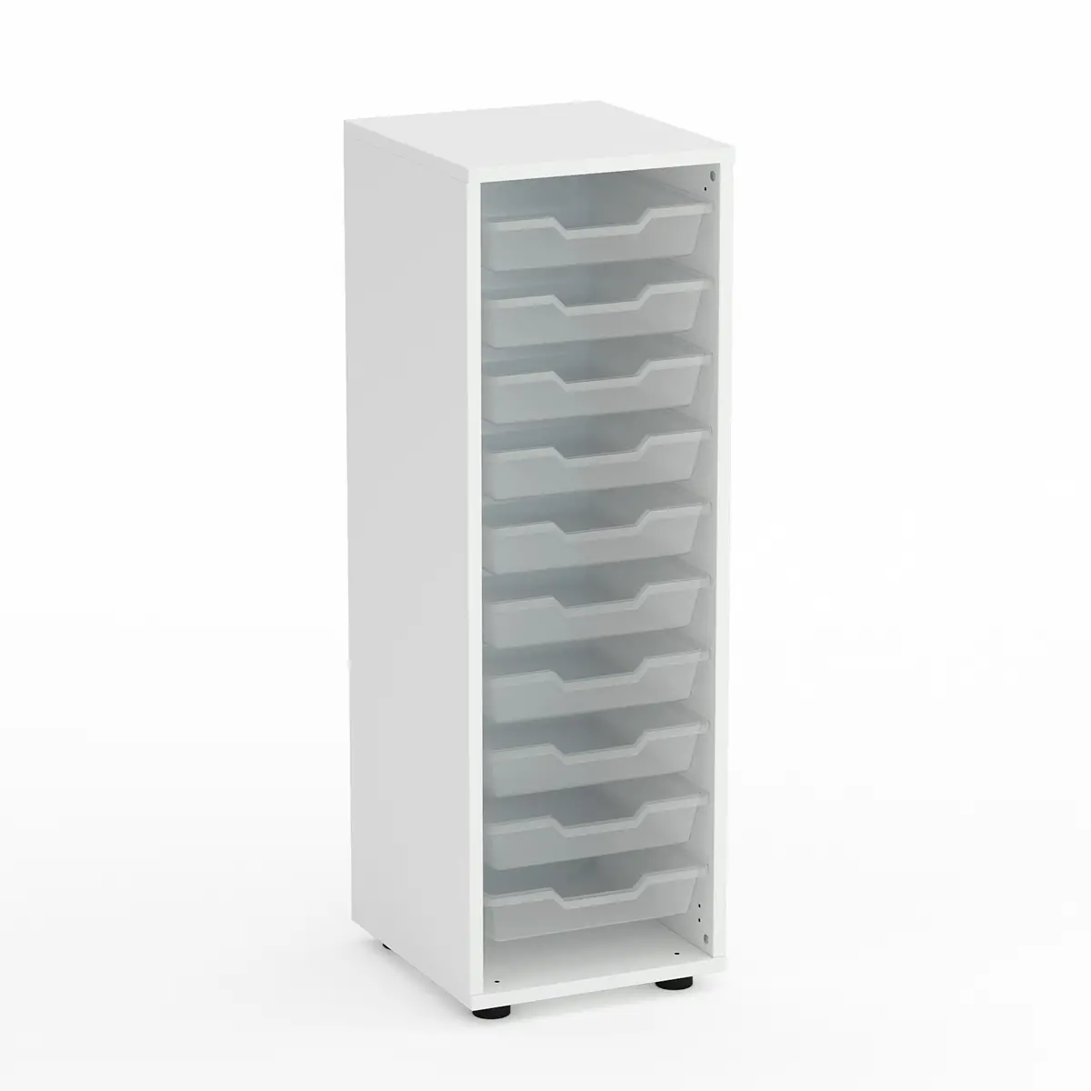Mobile Scuola Kubò Bianco con 10 Tiretti Bassi Altezza 110 cm. - Conforme CAM - Arredo scuola dell'obbligo