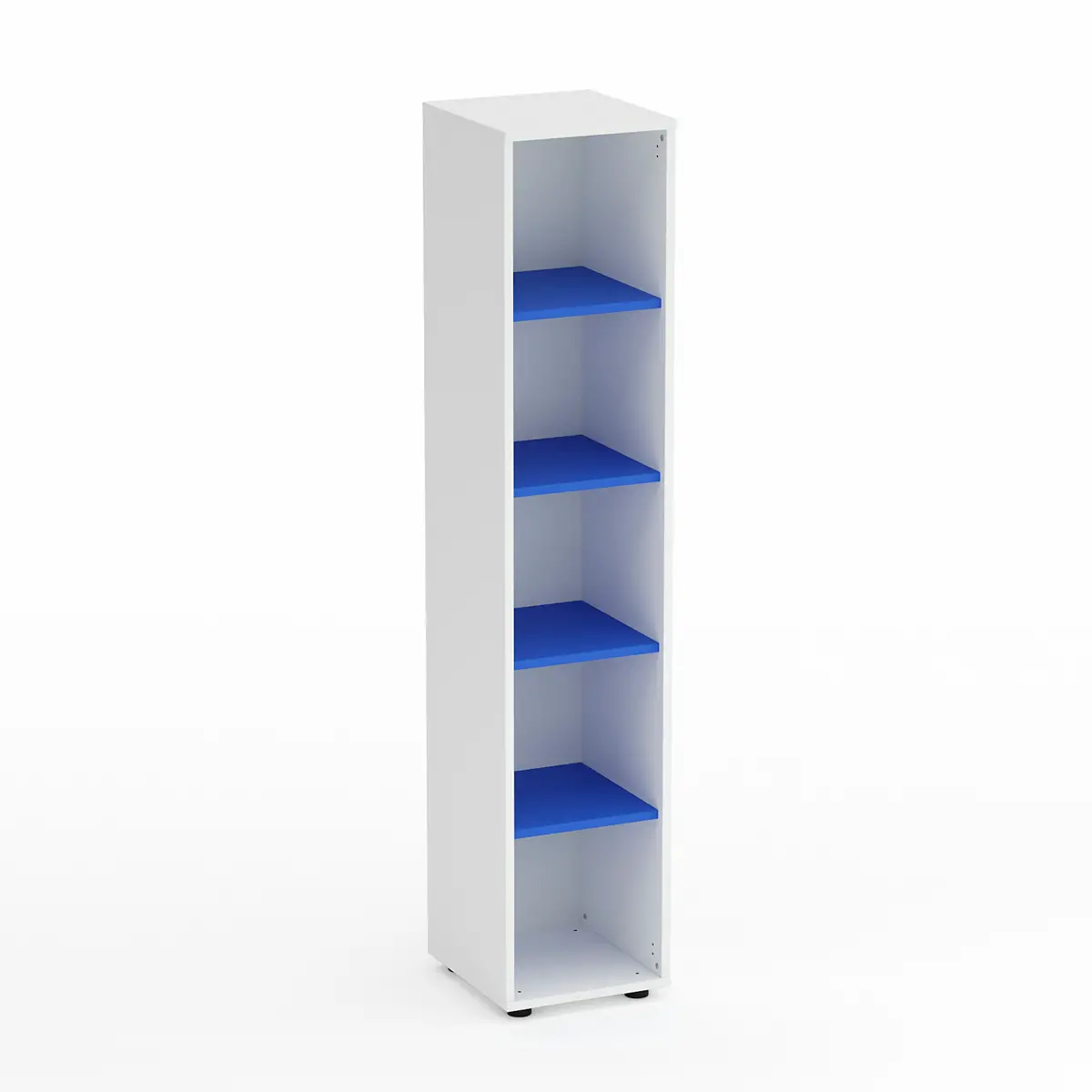 Mobile Scuola Kubò Bianco Colonna 5 vani 180 cm. Ripiani Azzurro - Conforme CAM - Arredo scuola dell'obbligo