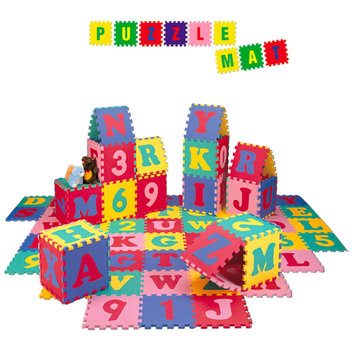 Tappetini Eva-Mat Lettere e Numeri – Set 36 Elementi - Tappeti per il gioco
