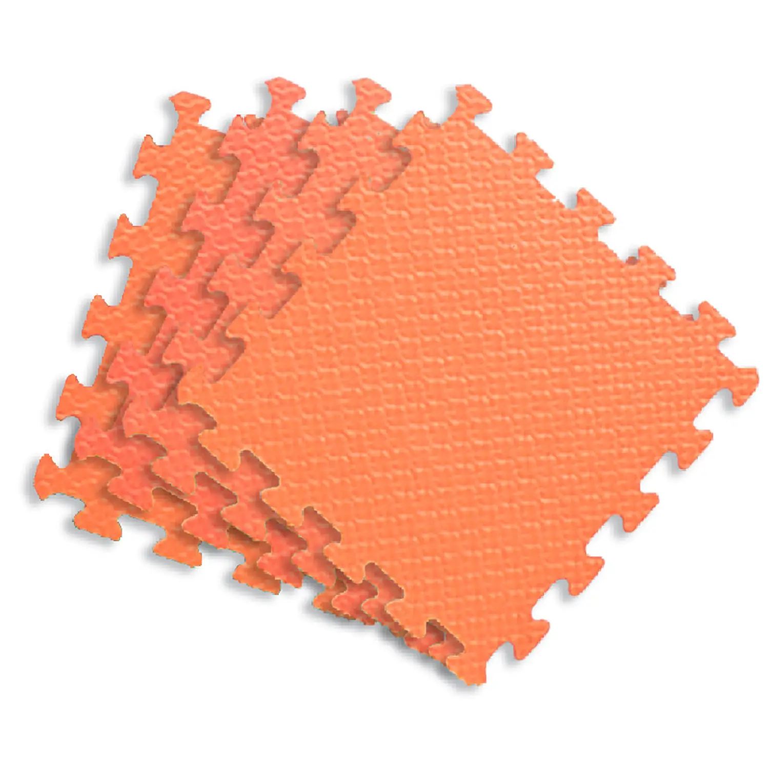 Maxi Tappeti Puzzle per Bambini Eva 120x120 cm - Set 4 Pezzi Arancione - Tappeti per il gioco