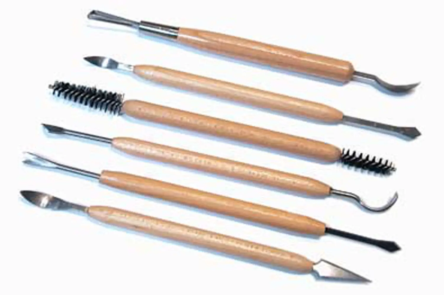 Attrezzi per Ceramica – Set 6 Utensili a Doppia Punta in Acciaio Inox - Paste per modellare