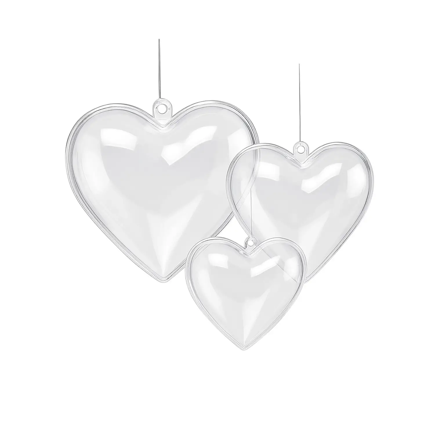 Appendibile Kristal 3D – Cuore Ø 60 mm - Cellulosa Plastica Polistirolo