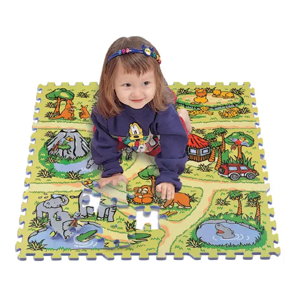 Puzzle Mat Safari – Tappeto Educativo e Sicuro per Bambini - Tappeti per il gioco