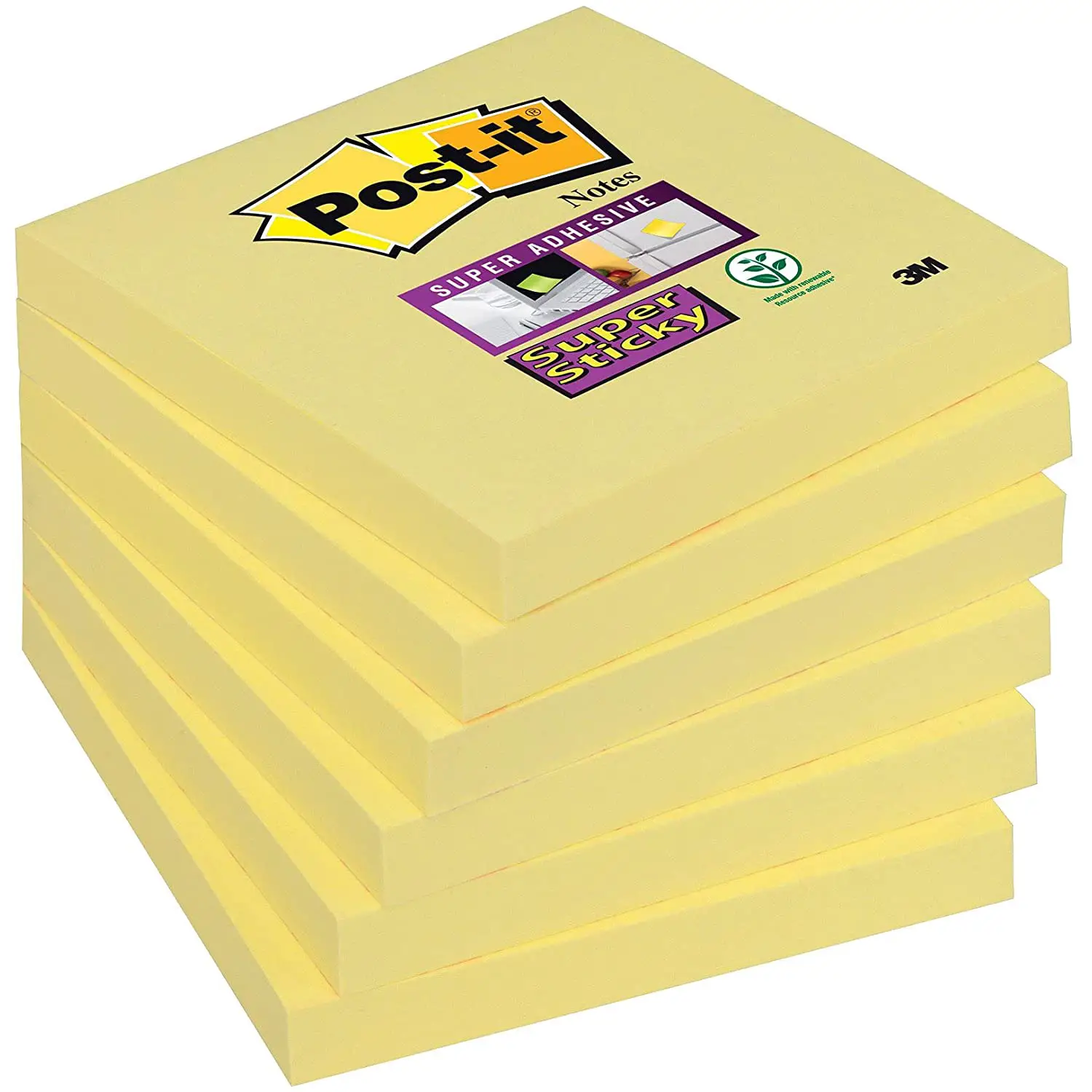Foglietti Post-itv 3M Canary – 76x76 mm, 100 Fogli - Accessori ufficio