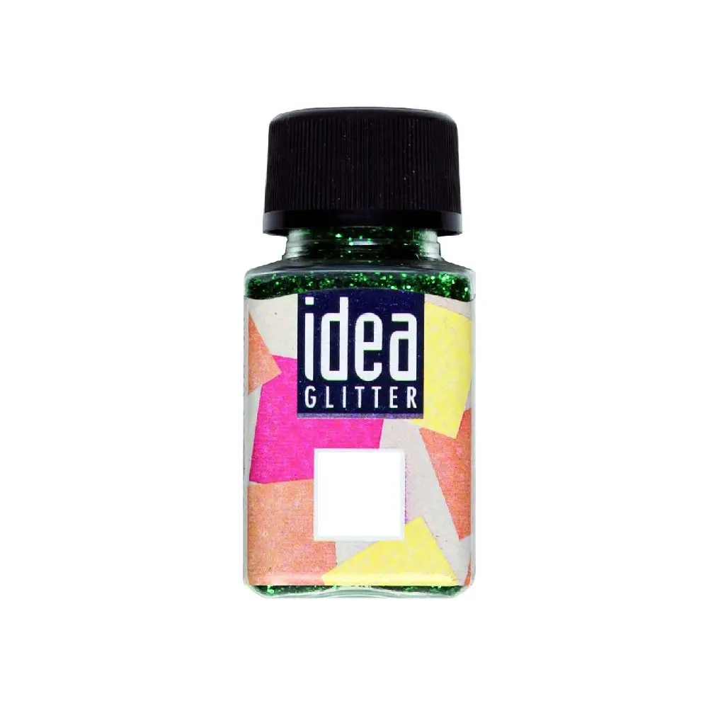 Colori Glitter Idea - 50 ml Blu - Colori per vetro e ceramica