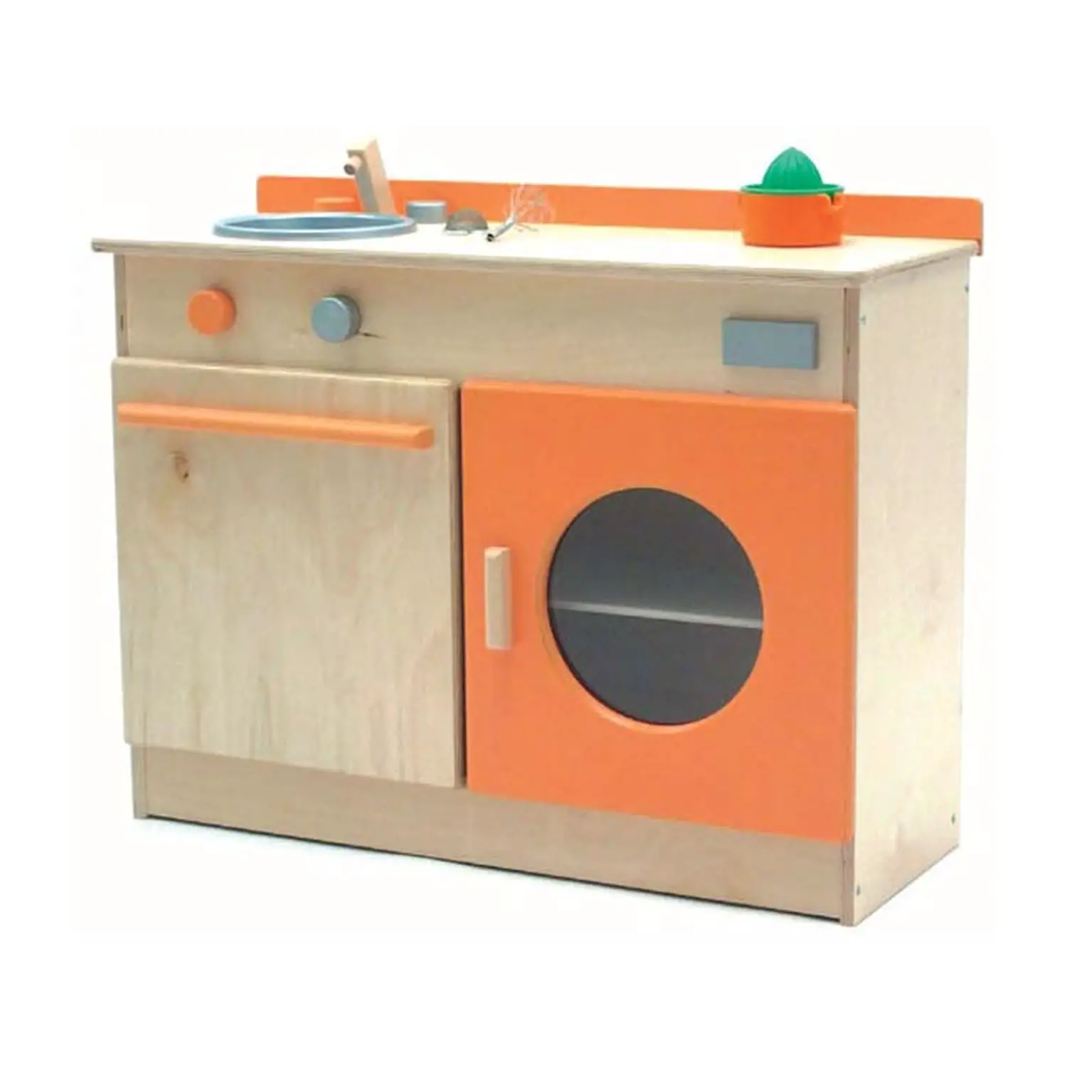 Blocco Cucina Double Lavello-Lavatrice – Cucina Giocattolo in Legno per Bambini - Cucine e gioco simbolico