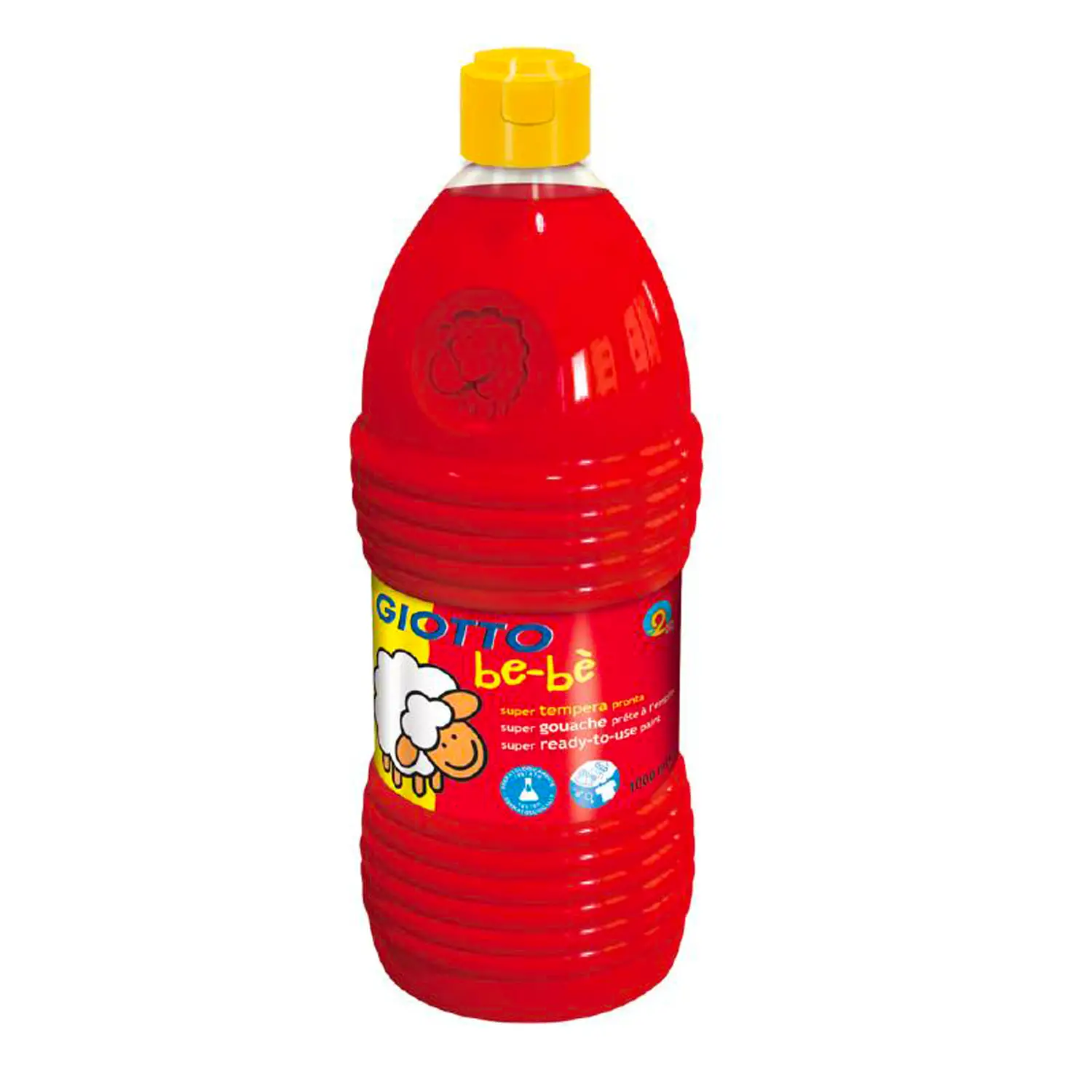 Supertempera Giotto Bè-bè Rosso 1000 ml – Tempera Pronta Superlavabile - Tempere