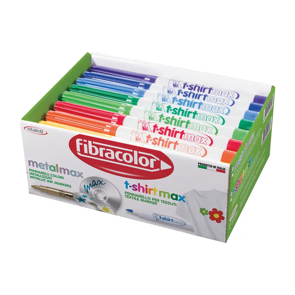 Pennarelli per Tessuto T-Shirt Max – Set 40 Pezzi - Colori per tessuto