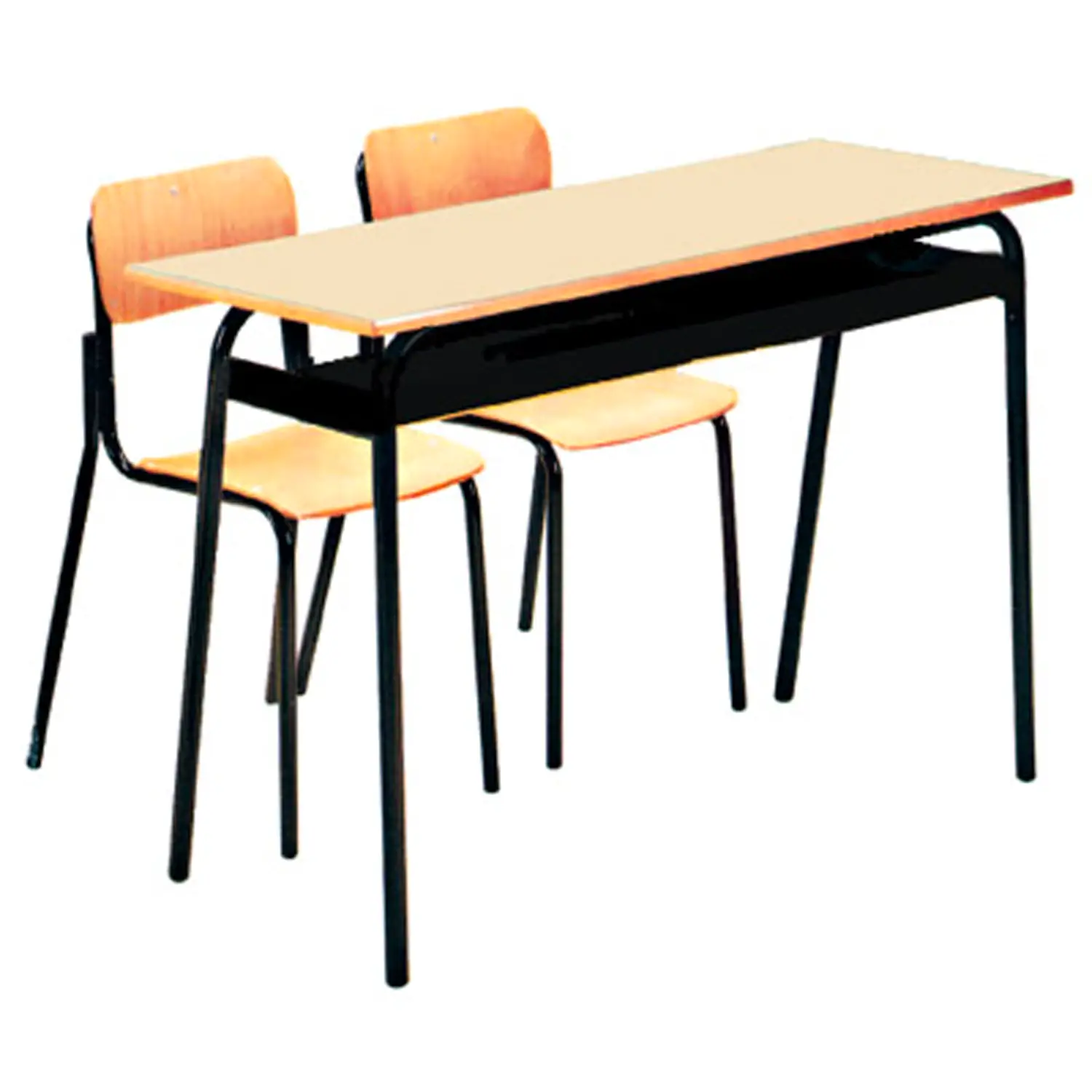 Banco Biposto Senza Poggiapiedi Con Sottopiano In Lamiera Per Ambienti Scolastici - Conforme CAM - Arredo scuola dell'obbligo
