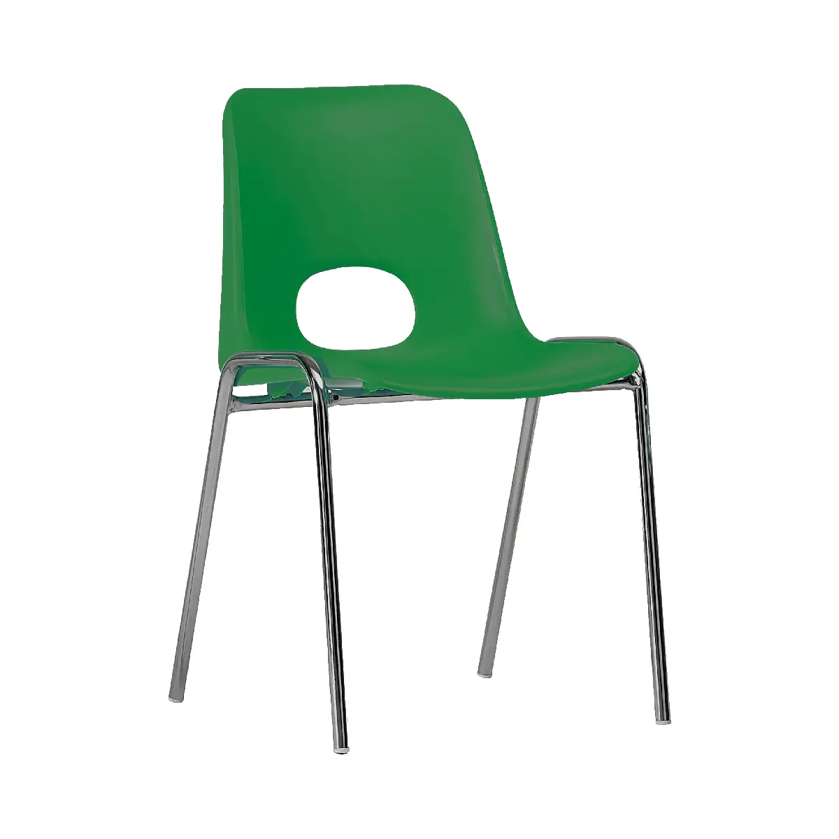 Sedia Impilabile Kastilene Altezza 46 cm – Verde – Sedie Scolastiche Ergonomiche - Sedie in plastica