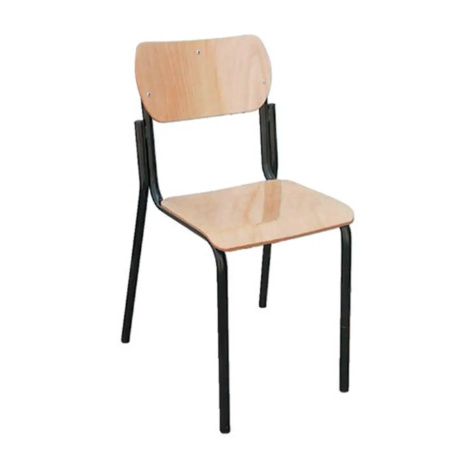Sedia Faggio Sovrapponibile Struttura Nera Seduta H 30 Scuola Infanzia - Arredo Nido e Infanzia
