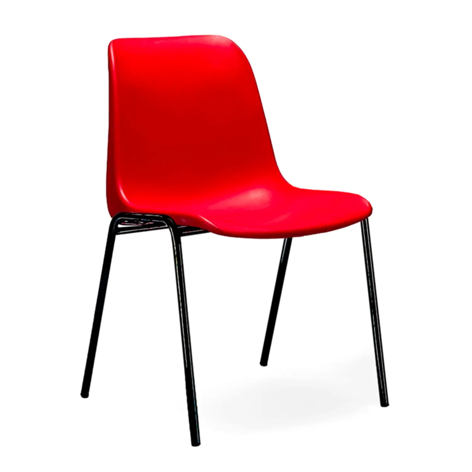 Sedia Per Adulti Impilabile Helene Altezza 46 Cm Rosso Per Ambienti Scolastici - Sedie in plastica