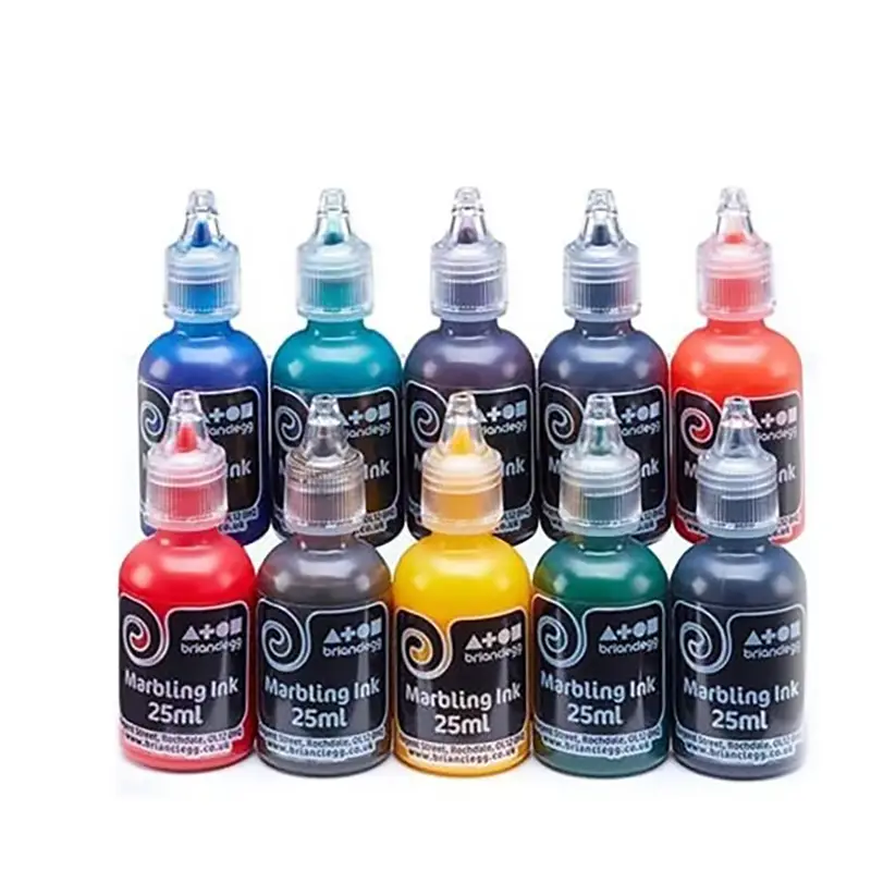 Inchiostri per Marmorizzazione – Set 10 Colori per Creazioni Uniche - Inchiostri e acquerelli
